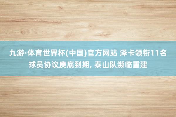 九游·体育世界杯(中国)官方网站 泽卡领衔11名球员协议庚底到期, 泰山队濒临重建