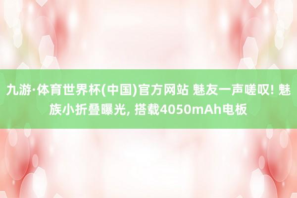 九游·体育世界杯(中国)官方网站 魅友一声嗟叹! 魅族小折叠曝光, 搭载4050mAh电板