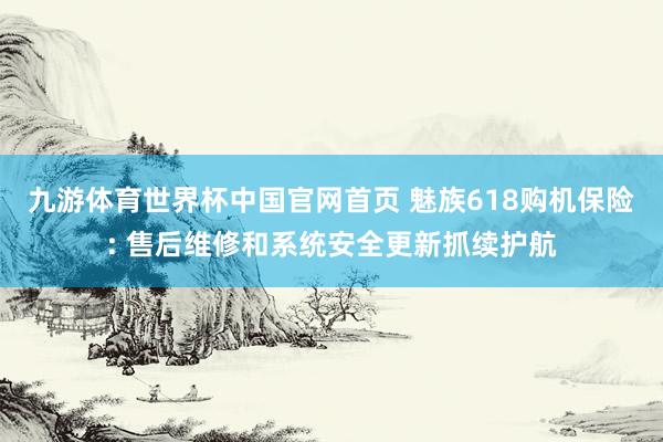 九游体育世界杯中国官网首页 魅族618购机保险: 售后维修和系统安全更新抓续护航