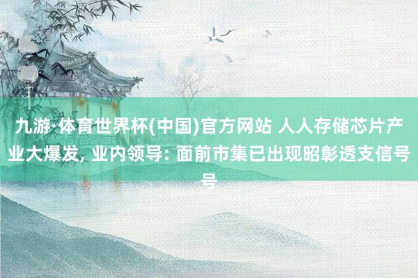 九游·体育世界杯(中国)官方网站 人人存储芯片产业大爆发, 业内领导: 面前市集已出现昭彰透支信号