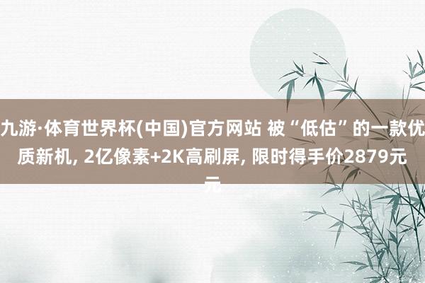 九游·体育世界杯(中国)官方网站 被“低估”的一款优质新机, 2亿像素+2K高刷屏, 限时得手价2879元