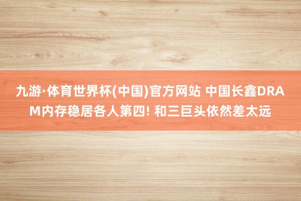 九游·体育世界杯(中国)官方网站 中国长鑫DRAM内存稳居各人第四! 和三巨头依然差太远