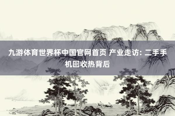九游体育世界杯中国官网首页 产业走访: 二手手机回收热背后