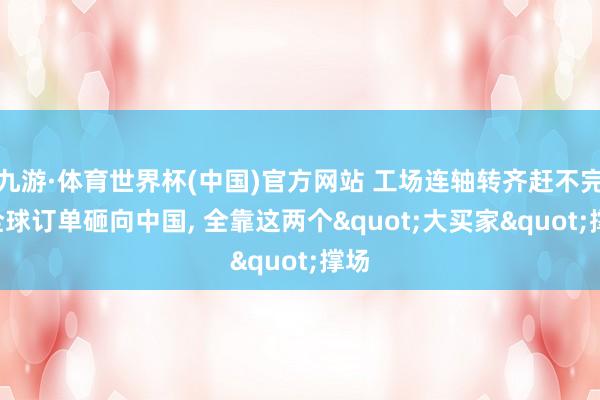 九游·体育世界杯(中国)官方网站 工场连轴转齐赶不完! 全球订单砸向中国, 全靠这两个"大买家"撑场