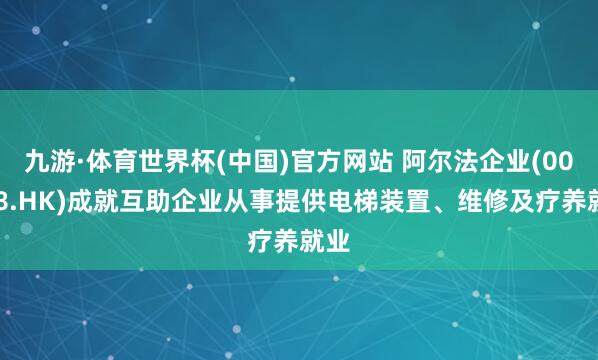 九游·体育世界杯(中国)官方网站 阿尔法企业(00948.HK)成就互助企业从事提供电梯装置、维修及疗养就业
