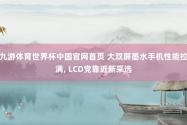 九游体育世界杯中国官网首页 大双屏墨水手机性能拉满, LCD党靠近新采选