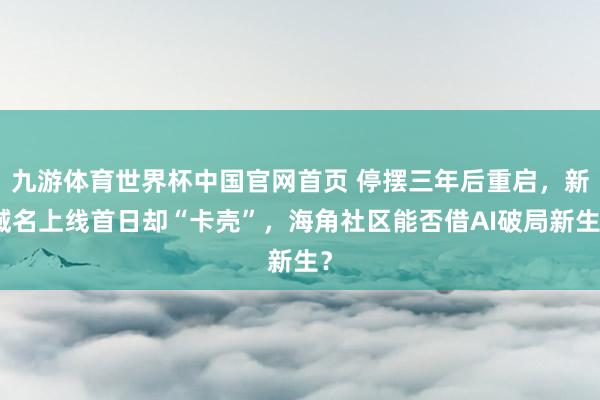 九游体育世界杯中国官网首页 停摆三年后重启,新域名上线首日却“卡壳”,海角社区能否借AI破局新生?