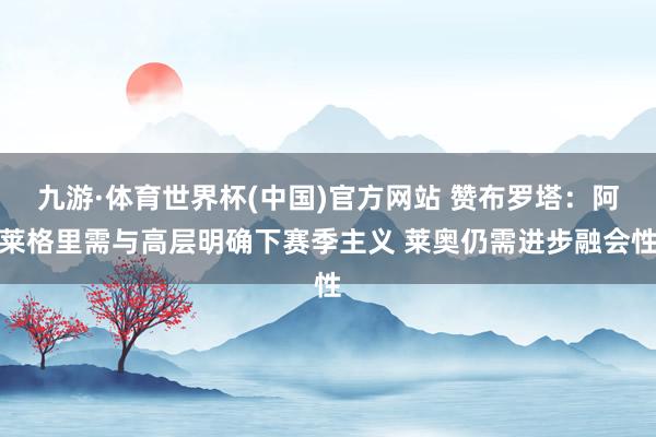 九游·体育世界杯(中国)官方网站 赞布罗塔:阿莱格里需与高层明确下赛季主义 莱奥仍需进步融会性