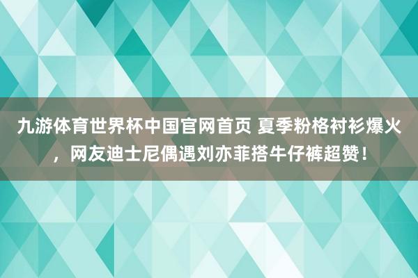 九游体育世界杯中国官网首页 夏季粉格衬衫爆火,网友迪士尼偶遇刘亦菲搭牛仔裤超赞!