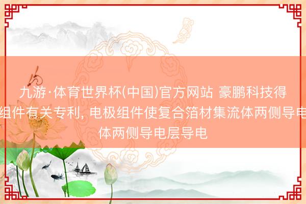 九游·体育世界杯(中国)官方网站 豪鹏科技得到电极组件有关专利, 电极组件使复合箔材集流体两侧导电层导电