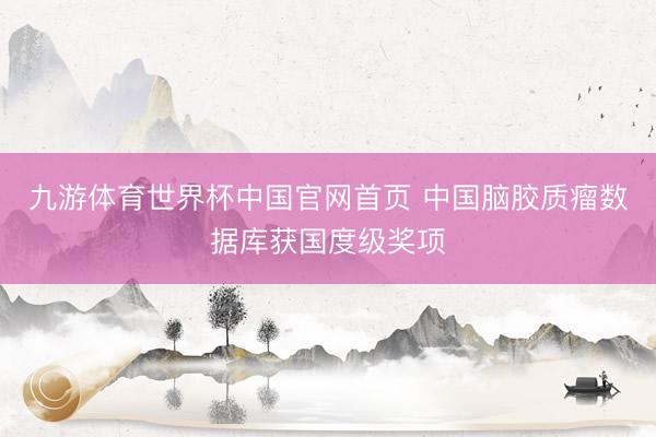九游体育世界杯中国官网首页 中国脑胶质瘤数据库获国度级奖项